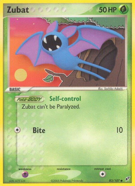 Zubat - Deoxys Pokémon trading card