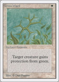 Green Ward - Unlimited Edition (2ED) #21 - Uncommon Magic: The Gathering Trading Card
