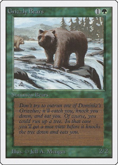 Grizzly Bears - Unlimited Edition Magic: The Gathering trading card