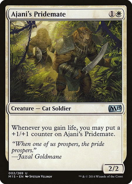 Ajani's Pridemate - Magic 2015 (M15) Magic: The Gathering trading card