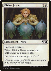 Divine Favor - Magic 2015 (M15) (M15) #10 - Common Magic: The Gathering Trading Card
