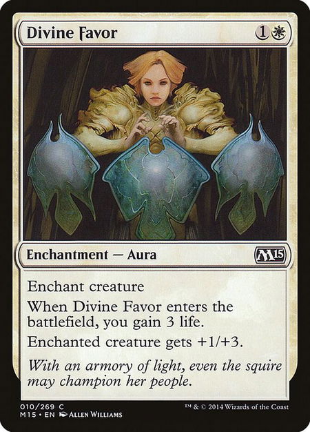 Divine Favor - Magic 2015 (M15) Magic: The Gathering trading card
