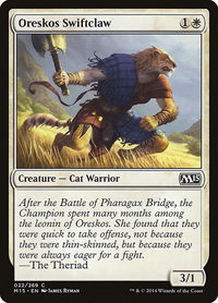Oreskos Swiftclaw - Magic 2015 (M15) (M15) #22 - Common Magic: The Gathering Trading Card