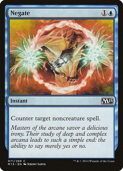 Negate trading card from Magic 2015 (M15) Negate - Magic 2015 (M15) Magic: The Gathering trading card