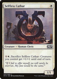 Selfless Cathar - Magic 2015 (M15) (M15) #31 - Common Magic: The Gathering Trading Card