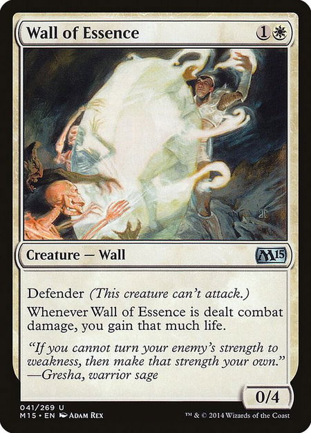 Wall of Essence - Magic 2015 (M15) Magic: The Gathering trading card
