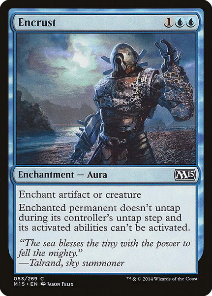 Encrust trading card from Magic 2015 (M15) Encrust - Magic 2015 (M15) Magic: The Gathering trading card