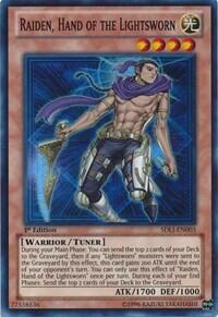 Raiden, Hand of the Lightsworn - Structure Deck: Realm of Light (SDLI) #SDLI-EN003 - Super Rare YuGiOh Trading Card