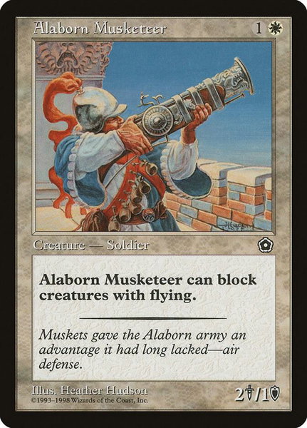 Alaborn Musketeer - Portal Second Age Magic: The Gathering trading card