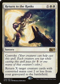 Return to the Ranks - Magic 2015 (M15) (M15) #29 - Rare Magic: The Gathering Trading Card