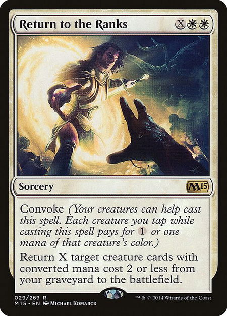Return to the Ranks - Magic 2015 (M15) Magic: The Gathering trading card