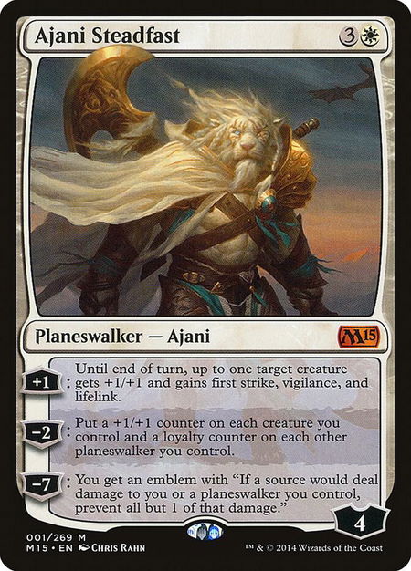 Ajani Steadfast - Magic 2015 (M15) Magic: The Gathering trading card