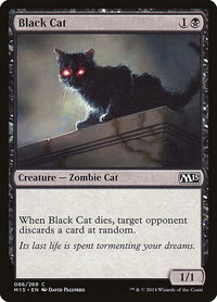 Black Cat - Magic 2015 (M15) (M15) #86 - Common Magic: The Gathering Trading Card