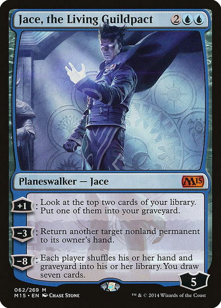 Jace, the Living Guildpact - Magic 2015 (M15) Magic: The Gathering trading card