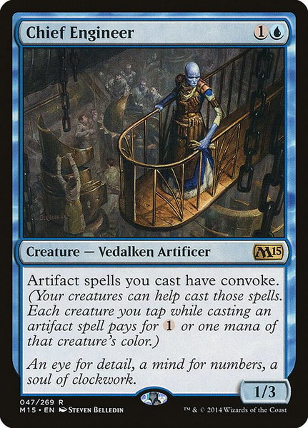 Chief Engineer - Magic 2015 (M15) Magic: The Gathering trading card