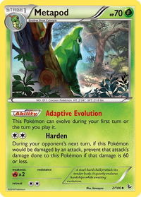 Metapod - XY - Flashfire (FLF) #2/106 - Uncommon Pokémon Trading Card