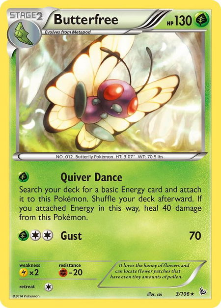 Butterfree - XY - Flashfire Pokémon trading card