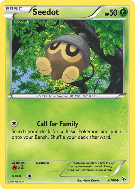 Seedot - XY - Flashfire Pokémon trading card