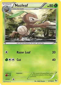 Nuzleaf - XY - Flashfire (FLF) #6/106 - Uncommon Pokémon Trading Card