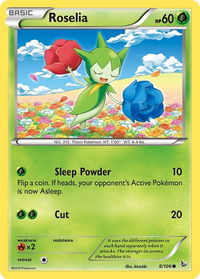 Roselia - XY - Flashfire (FLF) #8/106 - Common Pokémon Trading Card