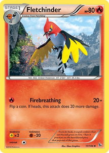 Fletchinder - XY - Flashfire (FLF) #17/106 - Uncommon Pokémon Trading Card