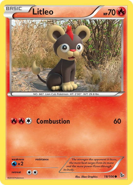 Litleo (18) - XY - Flashfire Pokémon trading card