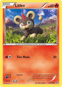 Litleo (19) - XY - Flashfire (FLF) #19/106 - Common Pokémon Trading Card