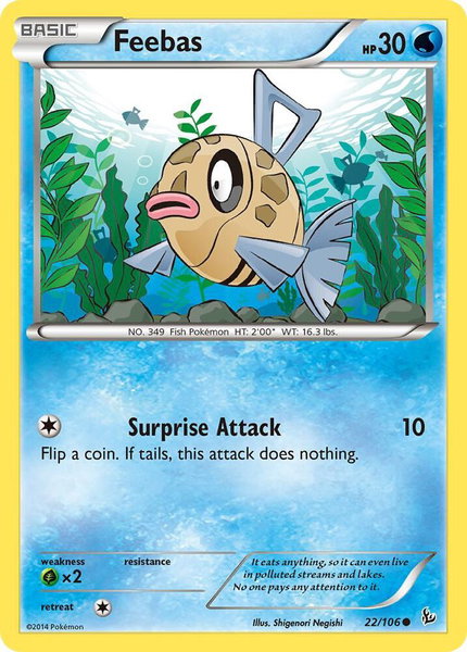 Feebas - XY - Flashfire Pokémon trading card