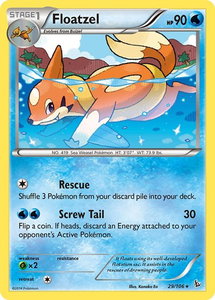 Floatzel - XY - Flashfire (FLF) #29/106 - Rare Pokémon Trading Card
