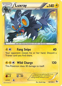 Luxray - XY - Flashfire (FLF) #34/106 - Rare Pokémon Trading Card