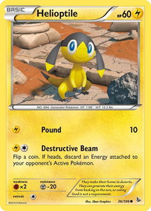 Helioptile - XY - Flashfire (FLF) #36/106 - Common Pokémon Trading Card