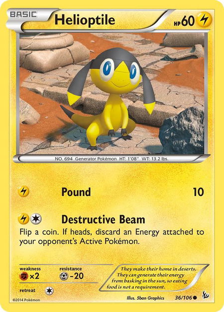 Helioptile - XY - Flashfire Pokémon trading card