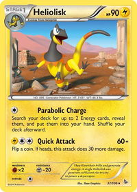 Heliolisk - XY - Flashfire (FLF) #37/106 - Rare Pokémon Trading Card