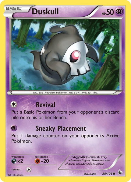 Duskull trading card from XY - Flashfire Duskull - XY - Flashfire Pokémon trading card