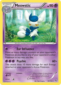 Meowstic - XY - Flashfire (FLF) #43/106 - Rare Pokémon Trading Card