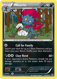 Weavile - XY - Flashfire (FLF) #52/106 - Rare Pokémon Trading Card