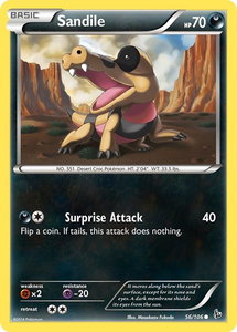 Sandile - XY - Flashfire (FLF) #56/106 - Common Pokémon Trading Card