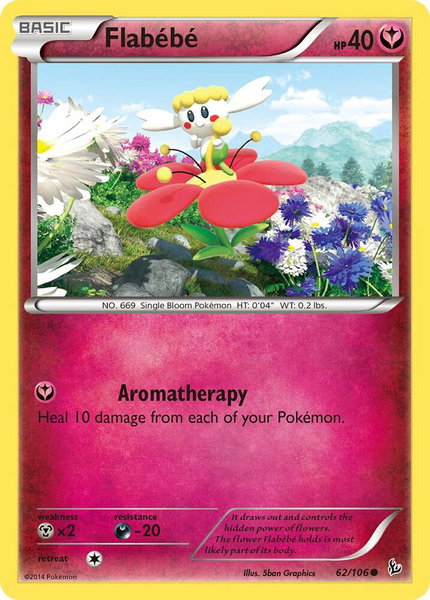 Flabebe (62) trading card from XY - Flashfire Flabebe (62) - XY - Flashfire Pokémon trading card
