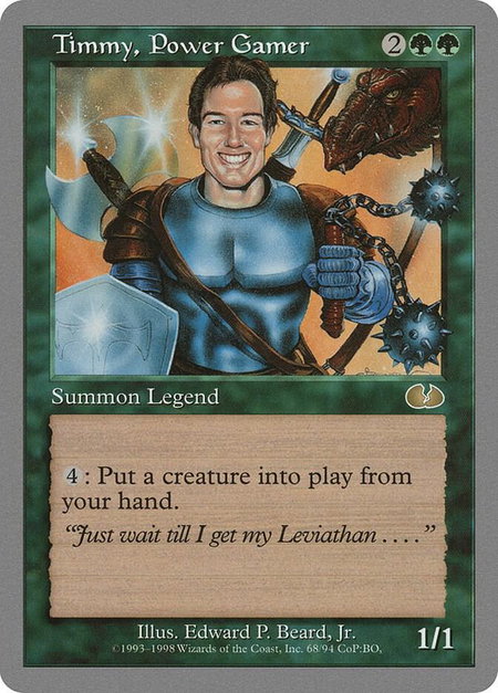 Timmy, Power Gamer - Unglued Magic: The Gathering trading card