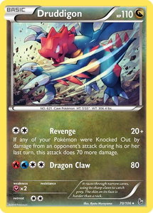 Druddigon - XY - Flashfire (FLF) #70/106 - Holo Rare Pokémon Trading Card