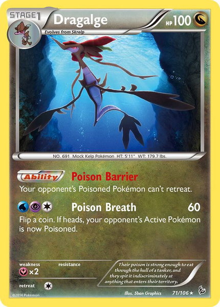 Dragalge - XY - Flashfire Pokémon trading card