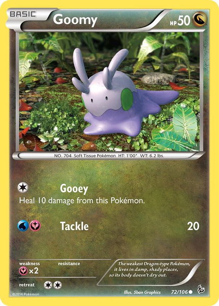 Goomy trading card from XY - Flashfire Goomy - XY - Flashfire Pokémon trading card