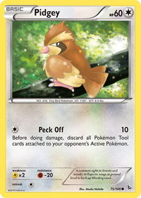 Pidgey - XY - Flashfire (FLF) #75/106 - Common Pokémon Trading Card