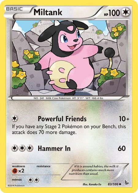 Miltank - XY - Flashfire Pokémon trading card