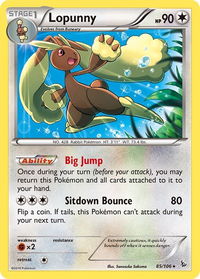 Lopunny - XY - Flashfire (FLF) #85/106 - Rare Pokémon Trading Card