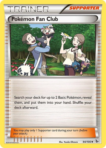 Pokemon Fan Club - XY - Flashfire Pokémon trading card