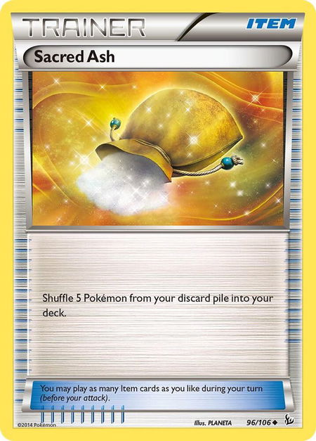 Sacred Ash trading card from XY - Flashfire Sacred Ash - XY - Flashfire Pokémon trading card