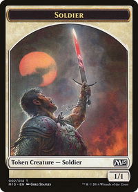 Soldier Token - Magic 2015 (M15) (M15) #2 - Token Magic: The Gathering Trading Card
