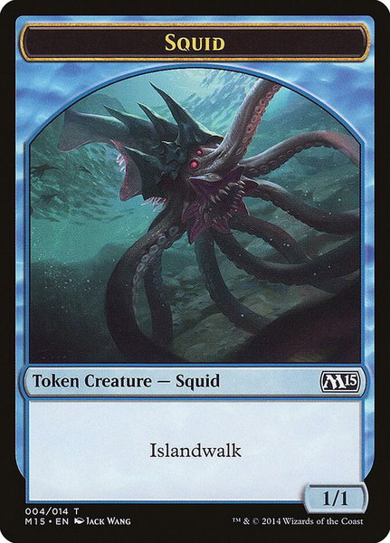 Squid Token trading card from Magic 2015 (M15) Squid Token - Magic 2015 (M15) Magic: The Gathering trading card