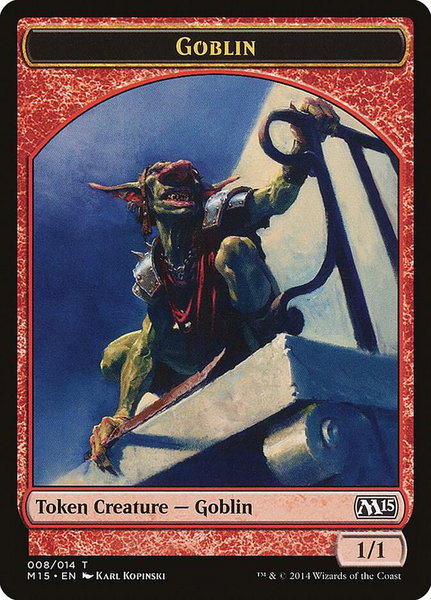 Goblin Token trading card from Magic 2015 (M15) Goblin Token - Magic 2015 (M15) Magic: The Gathering trading card